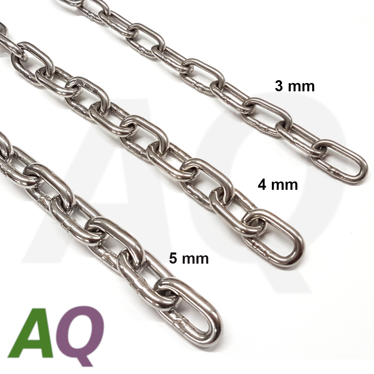 Round steel chain <nobr>DIN 766</nobr><br>stainless steel V4A