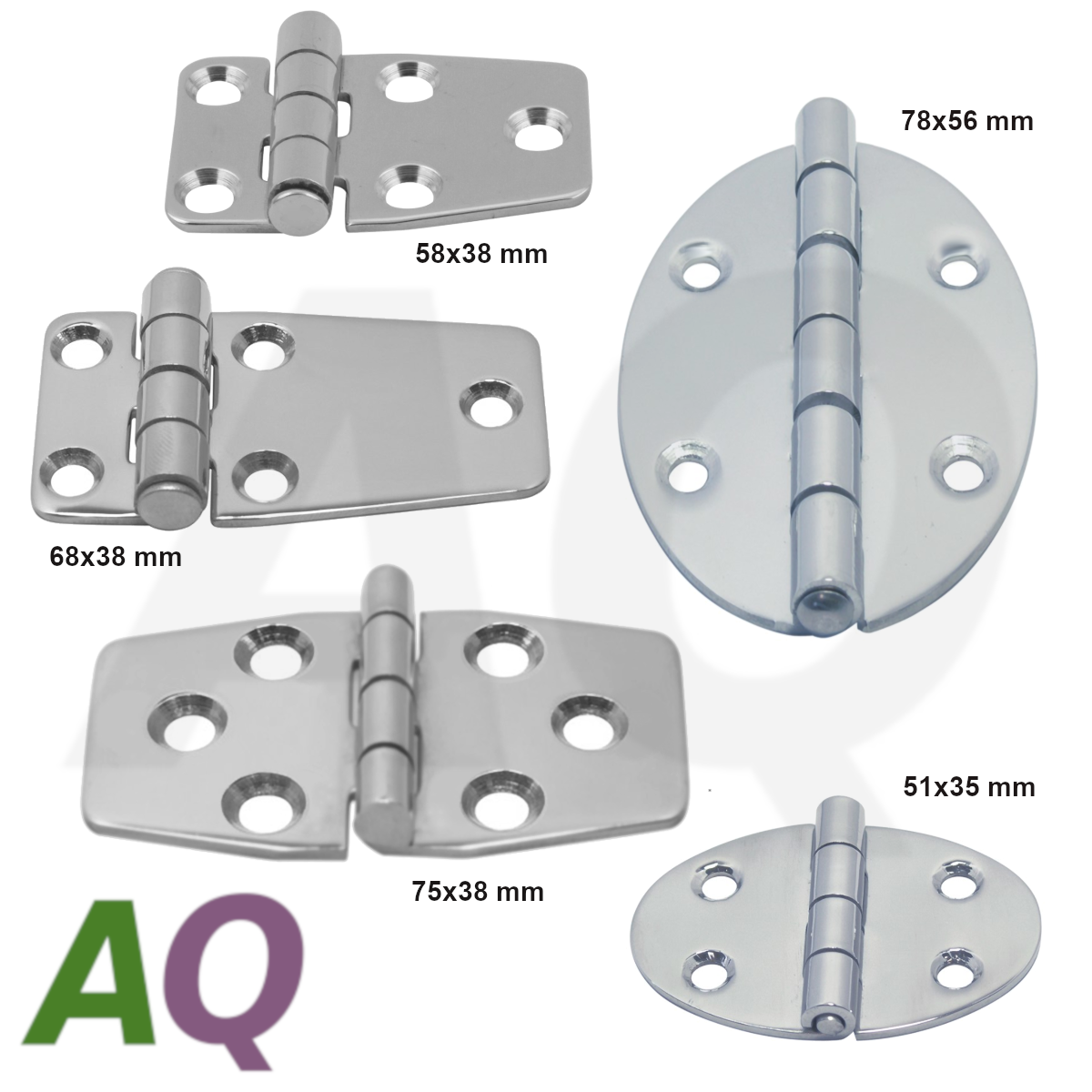 Hinges solid version stainless steel V2A